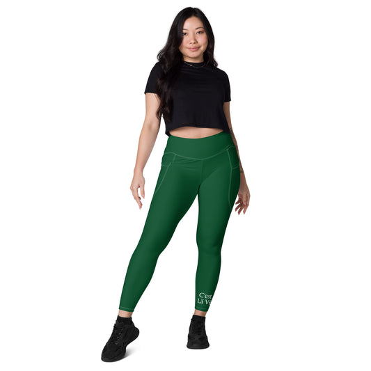 CLV Green Recycled Leggings with Pockets