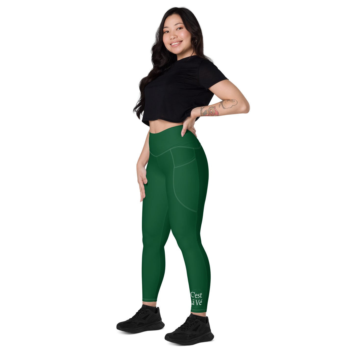 CLV Green Recycled Leggings with Pockets