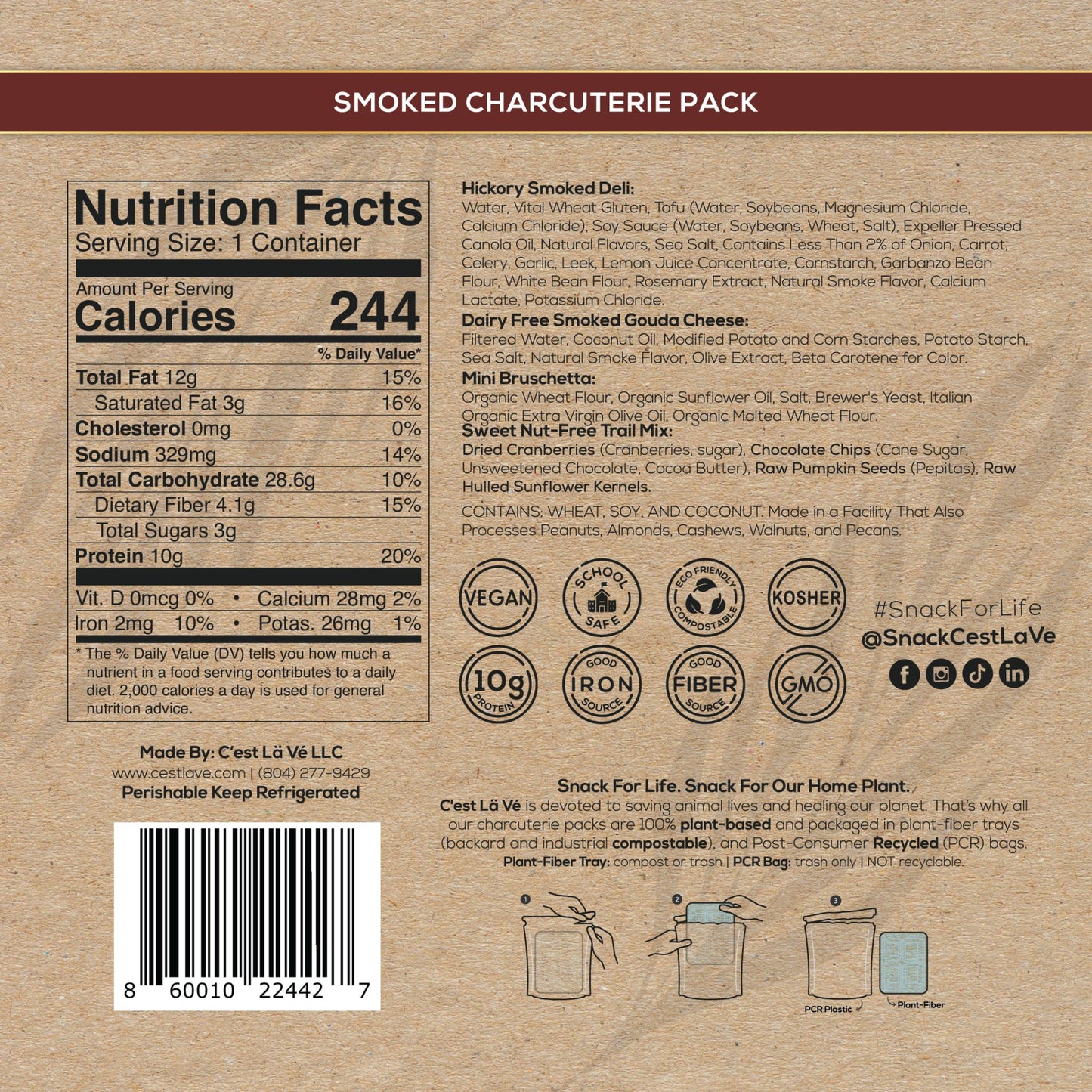 Smoked Vegan Charcuterie Snack