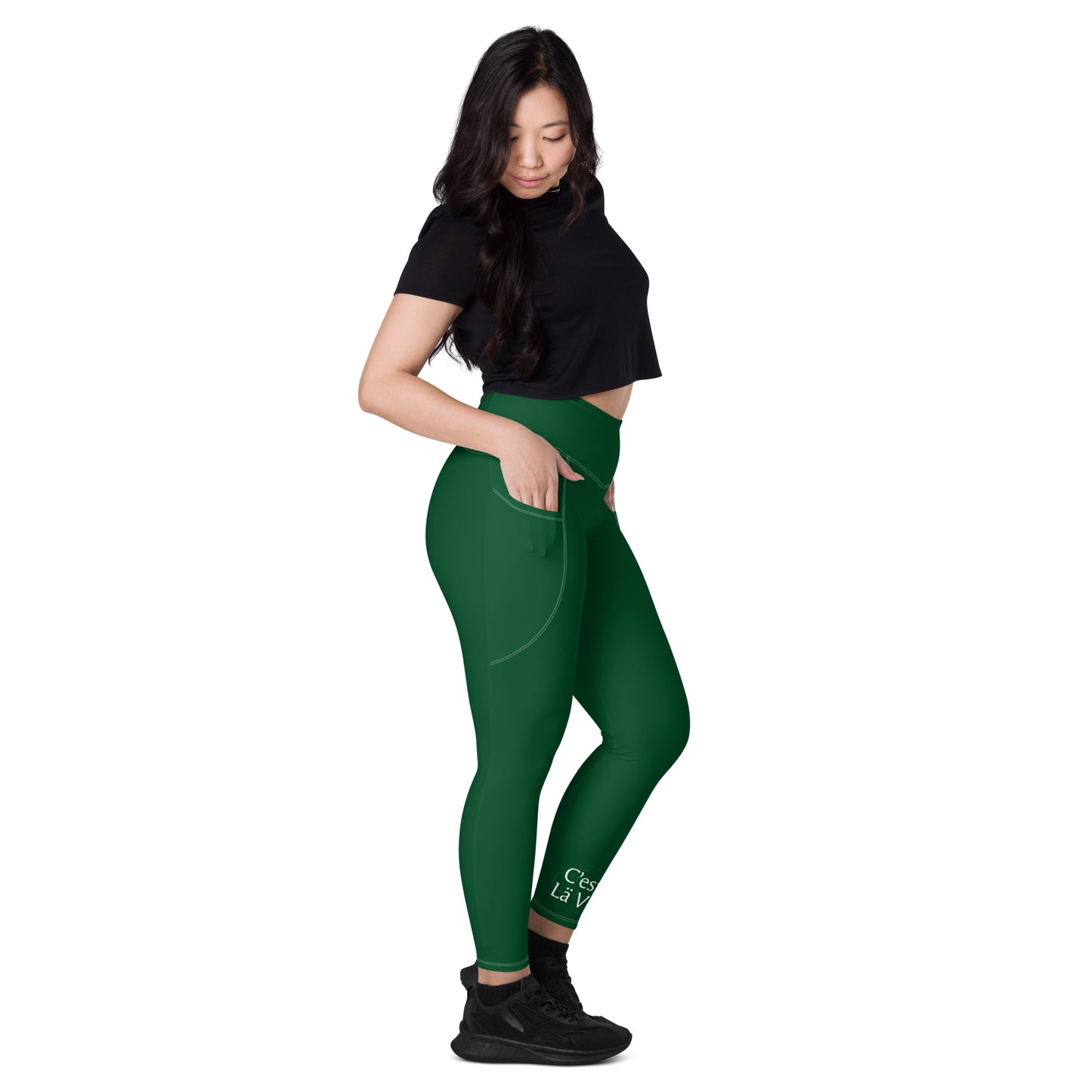 CLV Green Recycled Leggings with Pockets